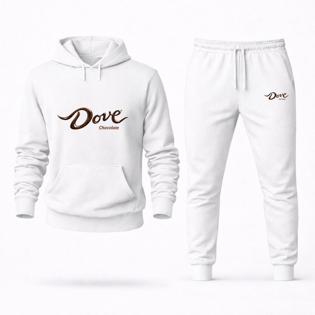 Dove Chocolate Hoodie and Joggers Set - White