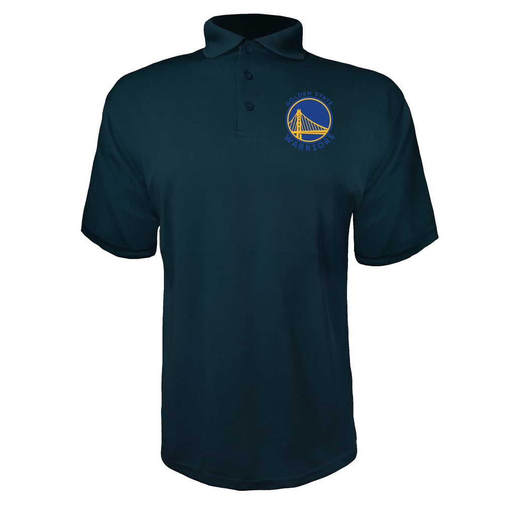 Golden State Warriors logo Blue Navy polyester polo
