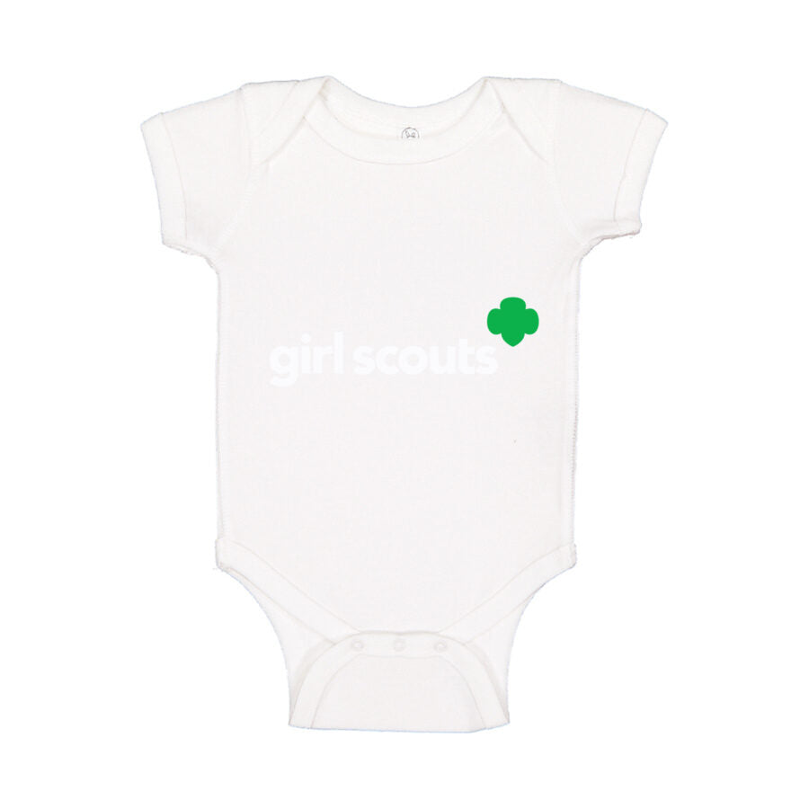 Girl Scouts White Logo Baby Romper Onesie - White