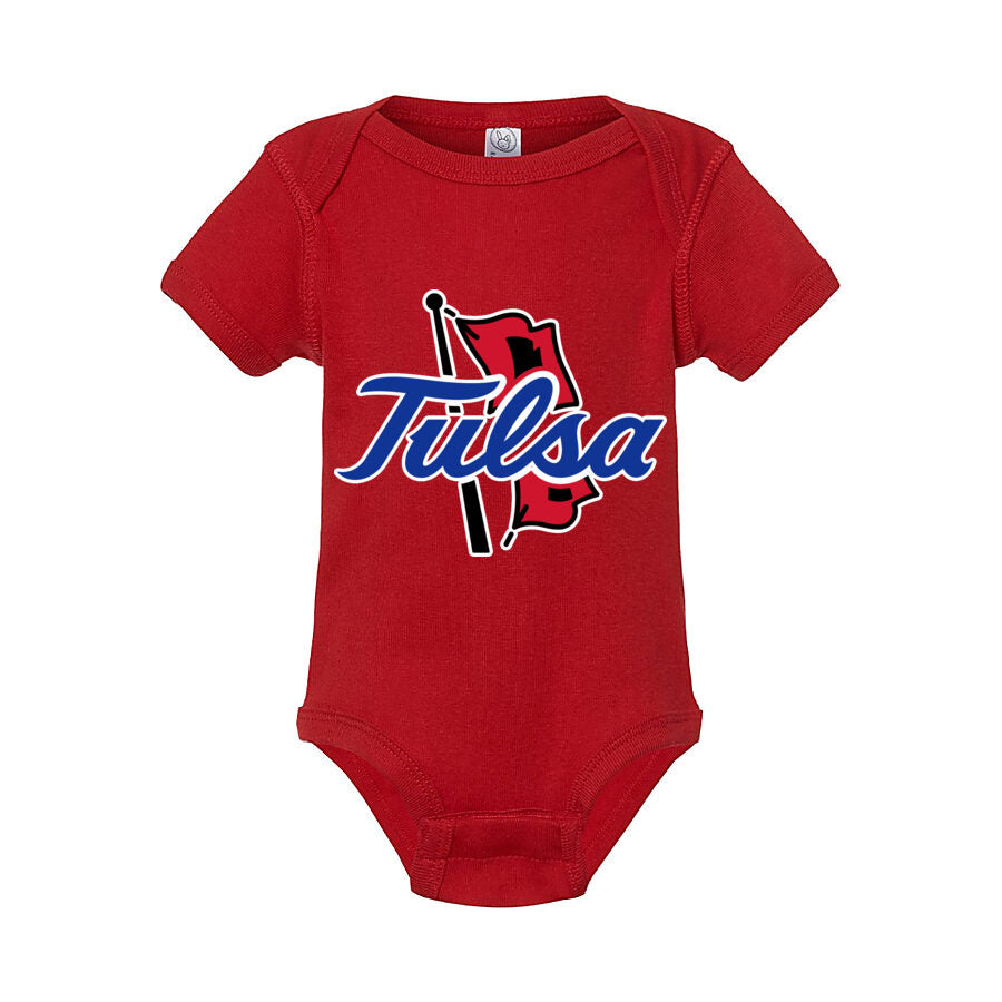 Tulsa Golden Hurricane Baby Romper Onesie - Red