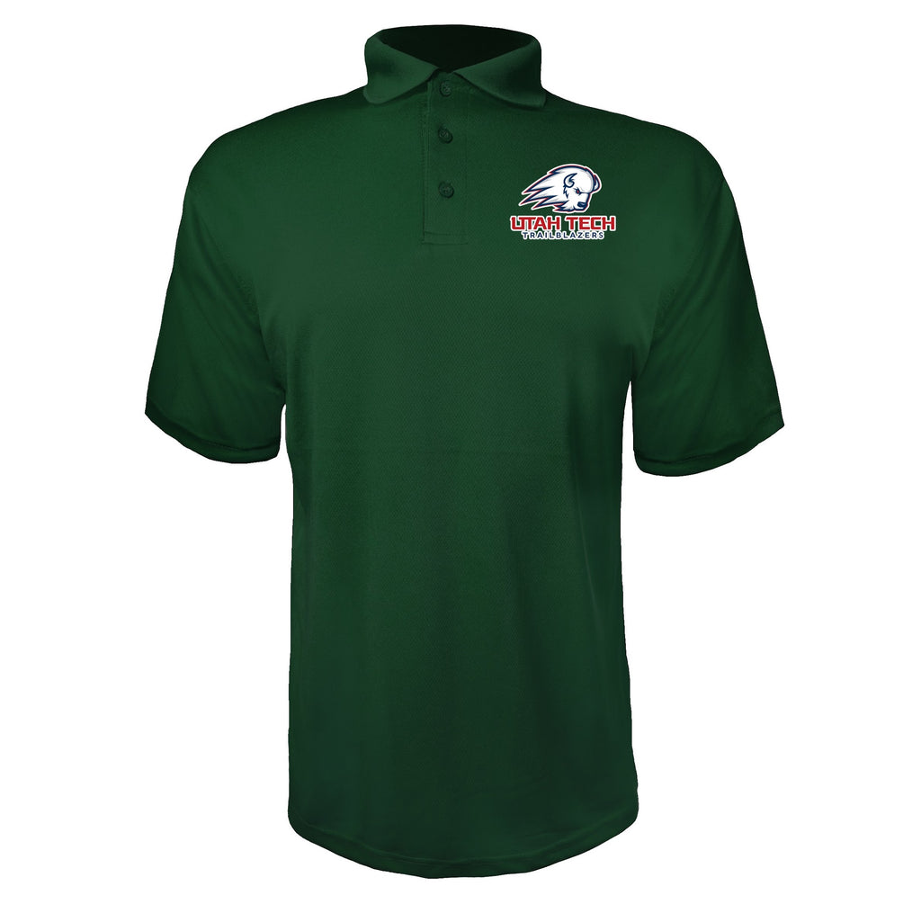 Utah Tech Trailblazers Green polyester polo