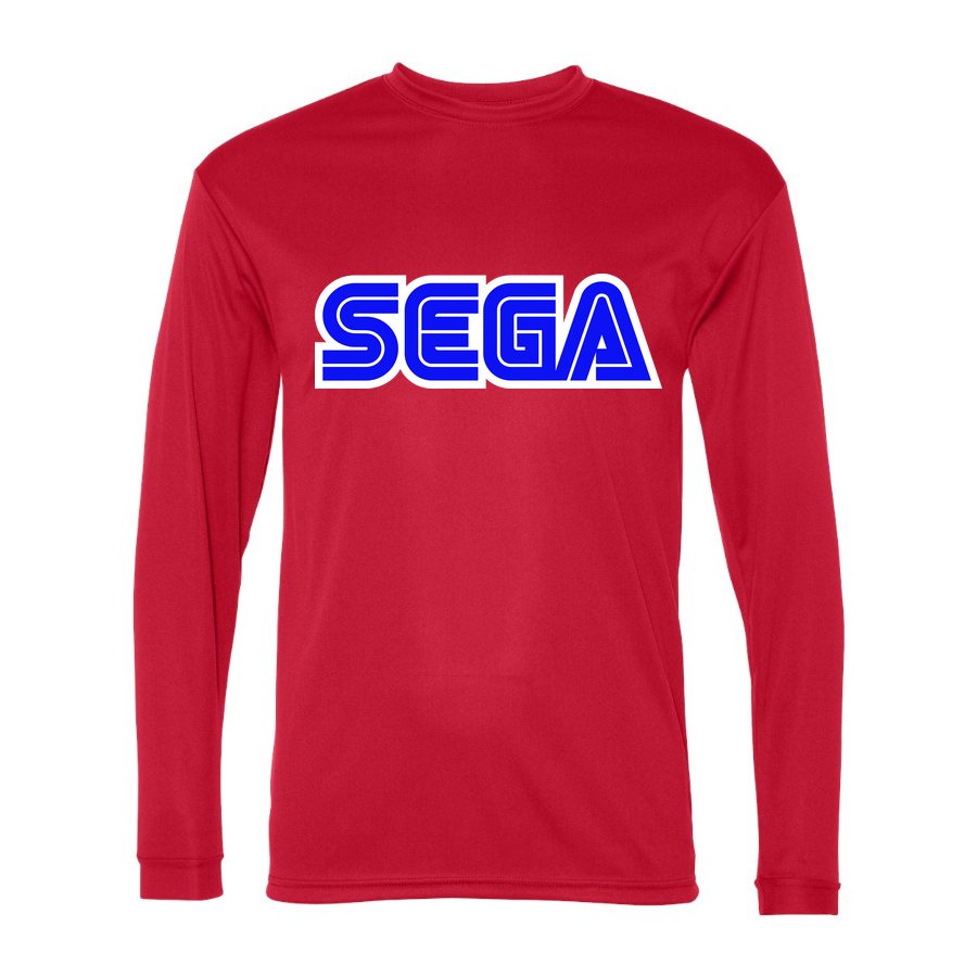 Men's SEGA Polyester Long Sleeve T-Shirt - Red