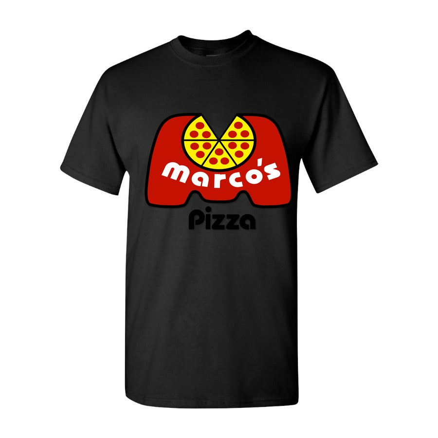 Men's Marcos Pizza Logo Cotton T-Shirt - Black