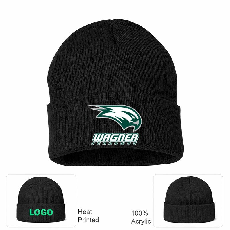 Wagner Seahawks Black Beanie Hat