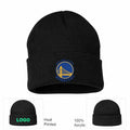 Golden State Warriors Blue Logo Black Beanie Hat