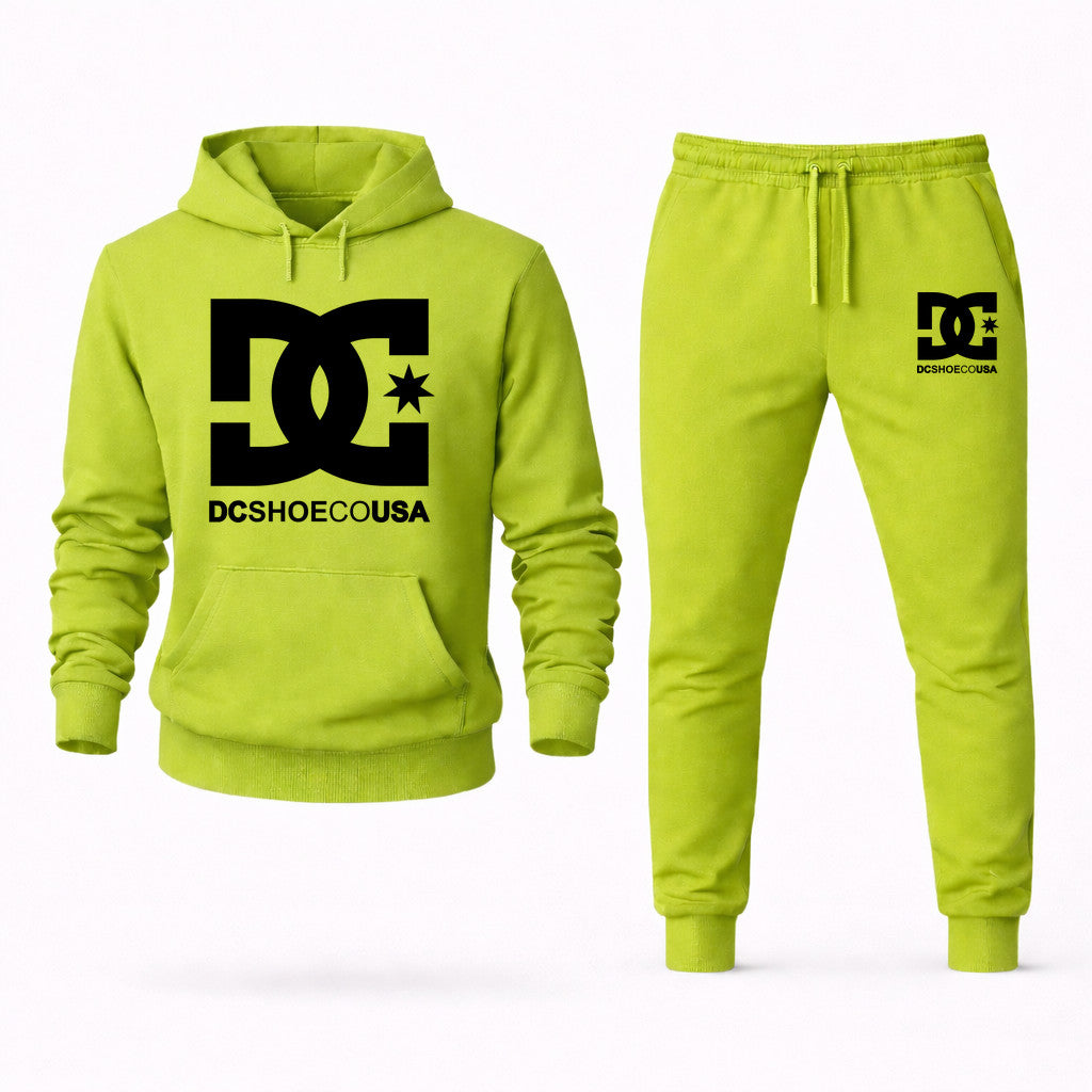 DC Hoodie and Joggers Set - Lime Green