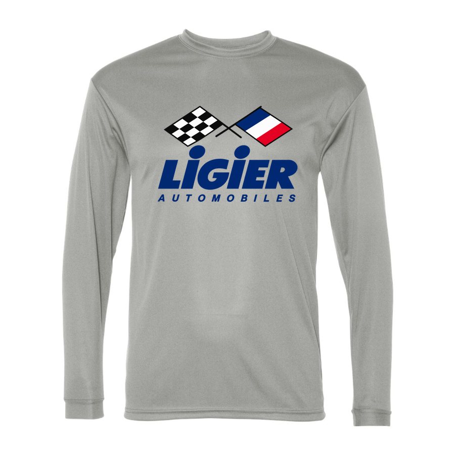 Men's Ligier Automobiles Polyester Long Sleeve T-Shirt - Silver
