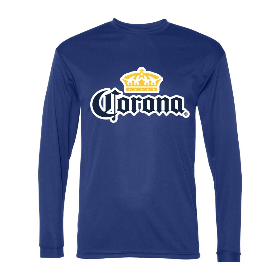 Men's Corona Polyester Long Sleeve T-Shirt - Royal Blue