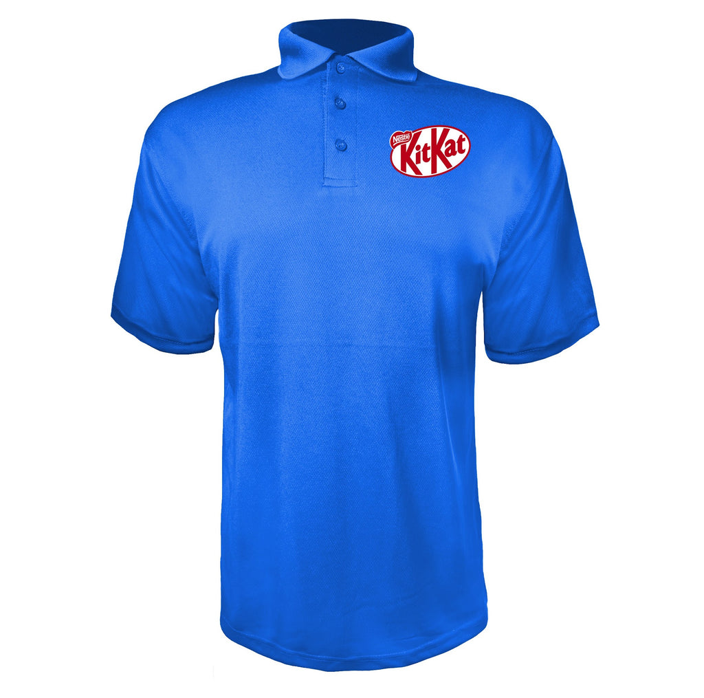 Kit Kat men's polyester polo in Blue
