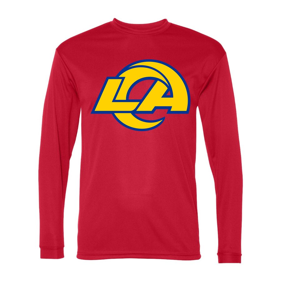 Men's Los Angeles Rams Polyester Long Sleeve T-Shirt - Red