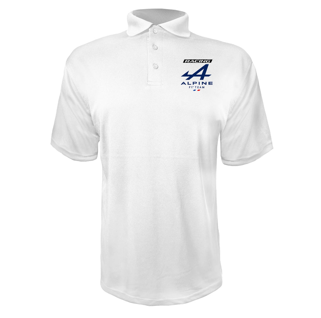Alpine F1 Team White polyester polo