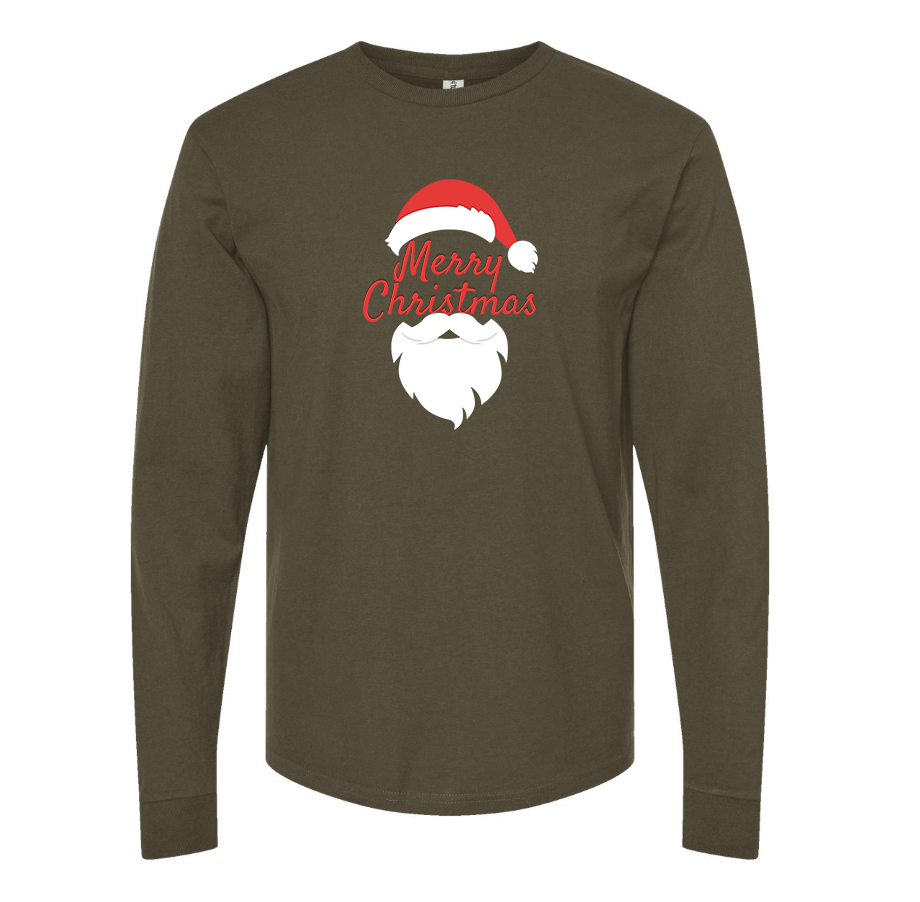 Men's Merry Christmas Santa Claus Long sleeves T-Shirt