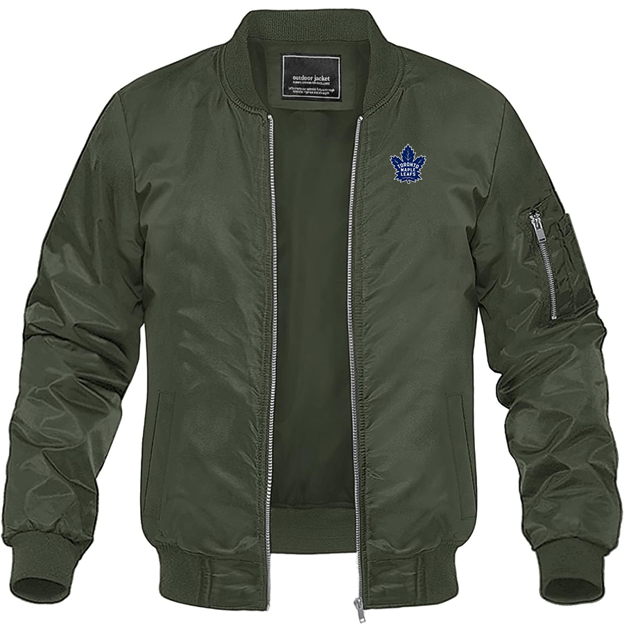 Men's NHL - Toronto Maple Leaf Lightweight Bomber Jacket Windbreaker Softshell Varsity Jacket