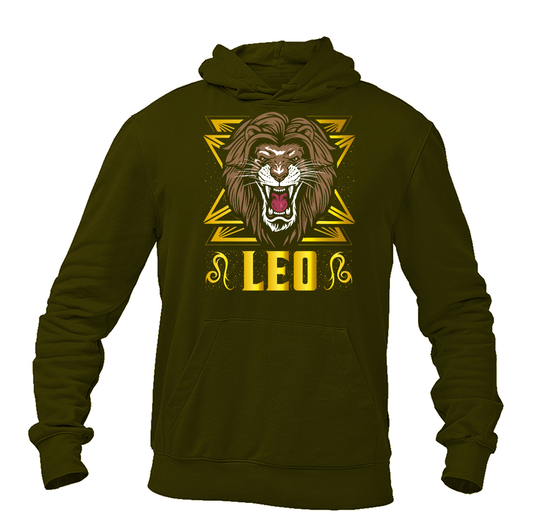 Men's Leo Zodiac Sign Pullover Hoodie