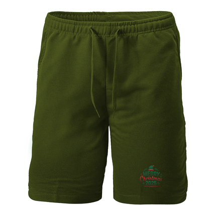 Men's Merry Christmas 2025 Athletic Fleece Shorts