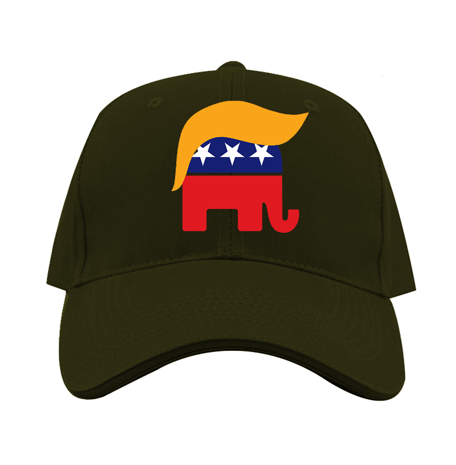 Donald Trump Hair Elephant Dad Baseball Cap Hat