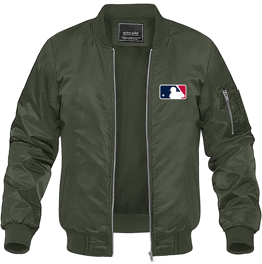 Men's Major League Baseball MLB Lightweight Bomber Jacket Windbreaker Softshell Varsity Jacket