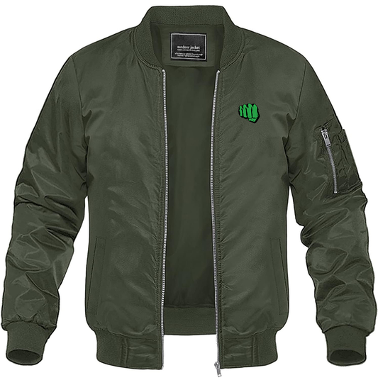 Men's Hulk Punch Lightweight Bomber Jacket Windbreaker Softshell Varsity Jacket