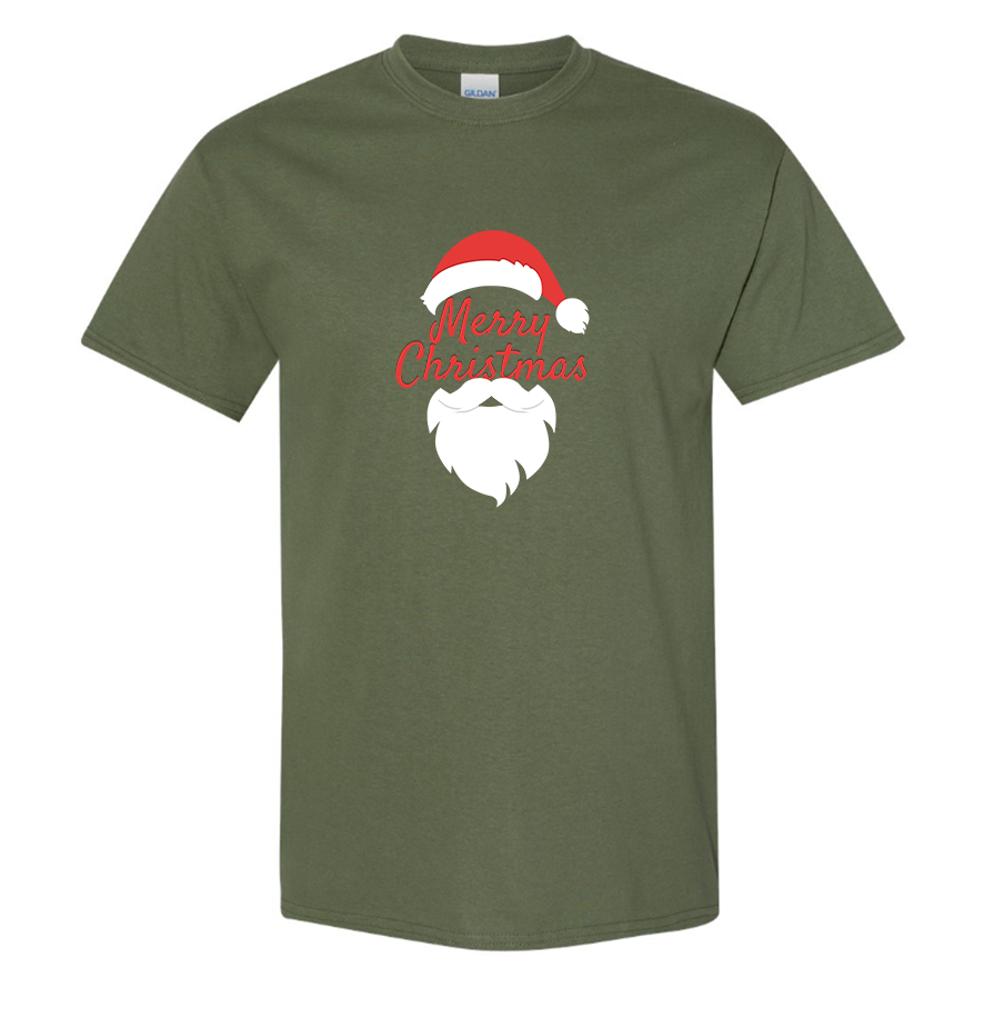 Men's Merry Christmas Santa Claus Cotton T-Shirt