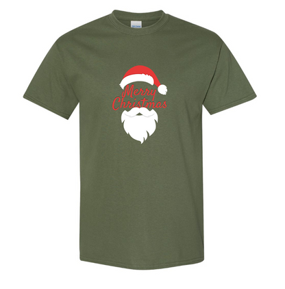 Men's Merry Christmas Santa Claus Cotton T-shirt