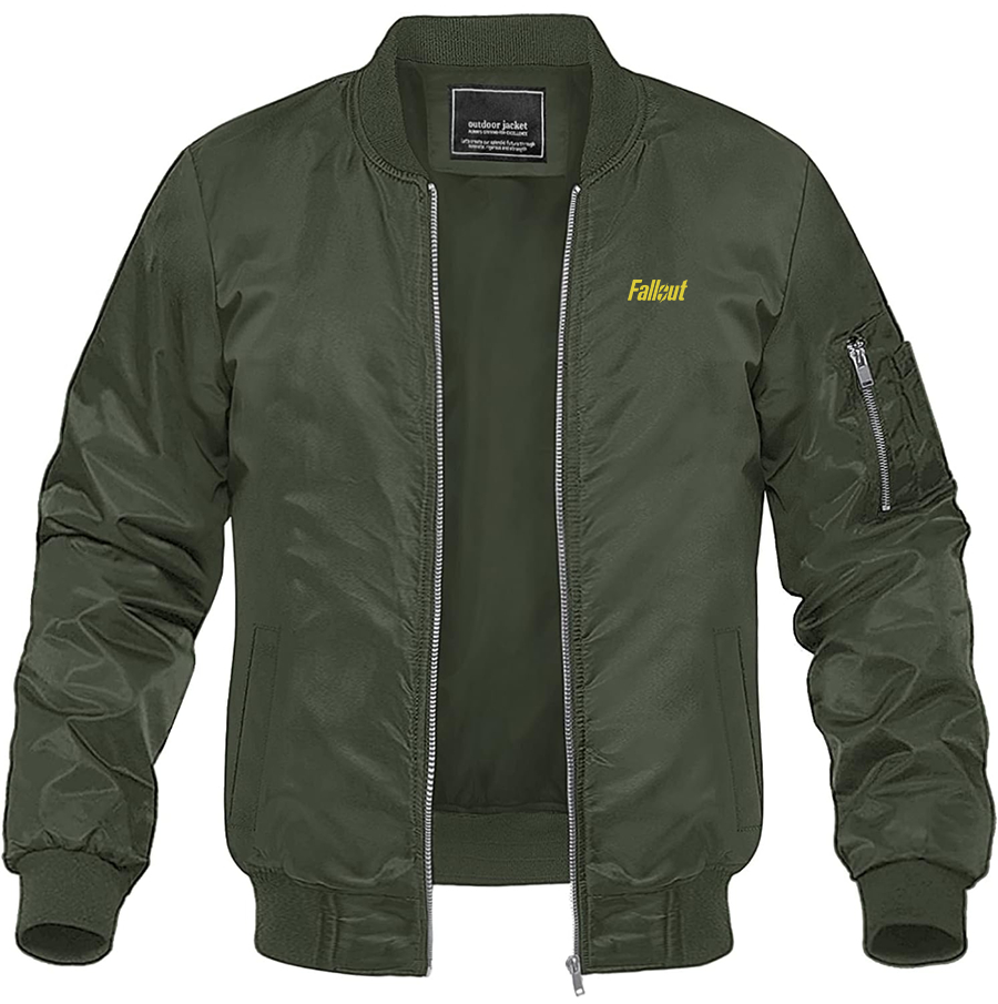 Men's Fallout Lightweight Bomber Jacket Windbreaker Softshell Varsity Jacket