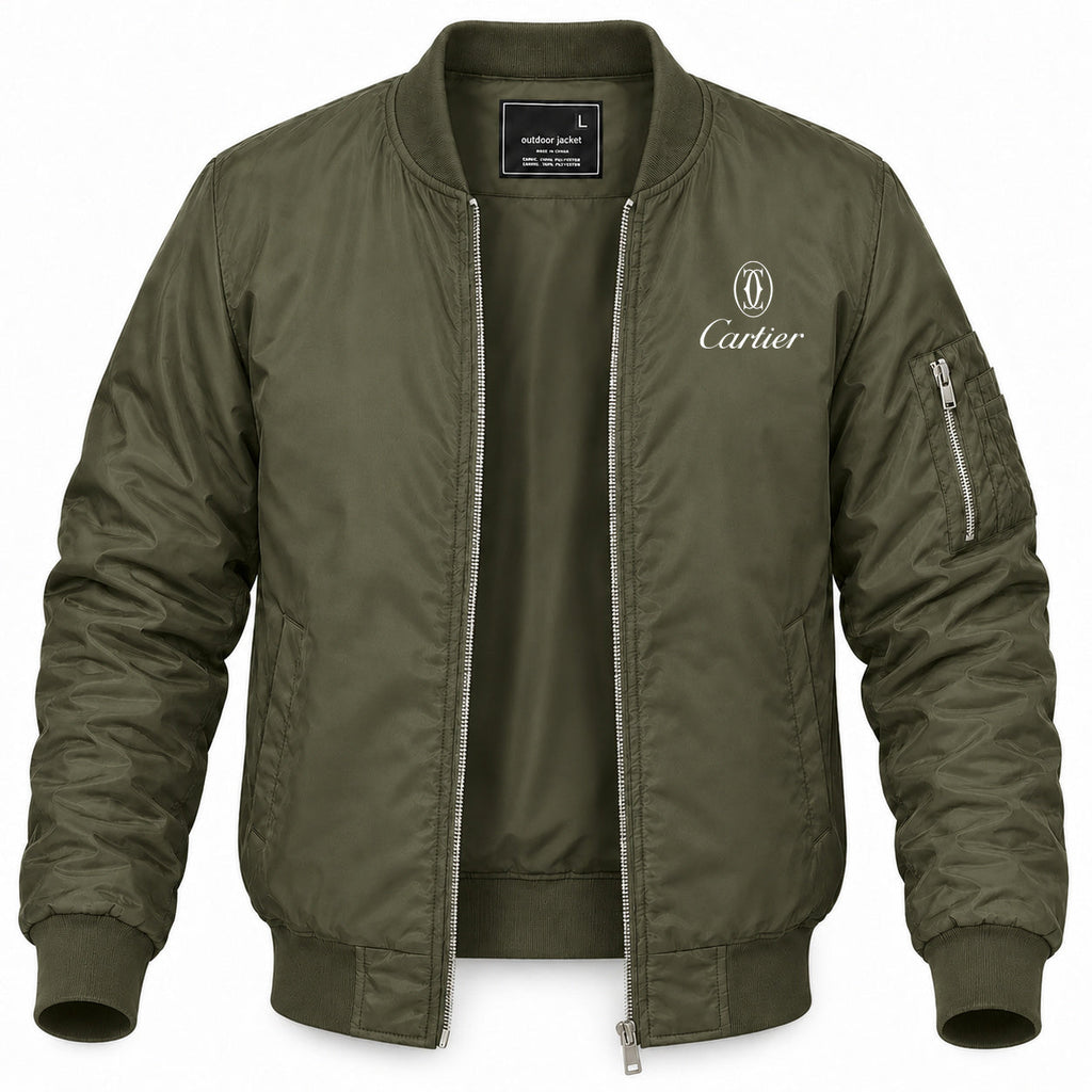 Men's Cartier Lightweight Bomber Jacket Windbreaker Softshell Varsity Jacket Coat