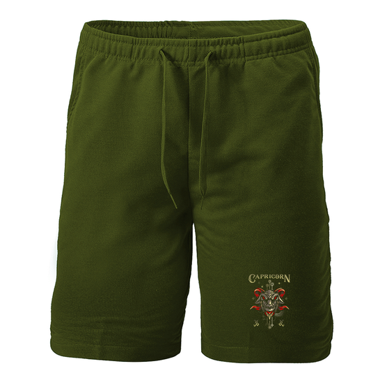 Men's Capricorn Zodiac Athletic Fleece Shorts