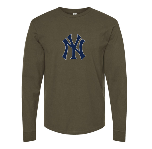 Men's New York NY Yankees Baseball Long sleeves T-Shirt