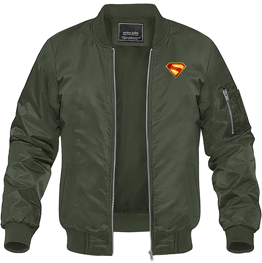 Men's Superman 2025 Lightweight Bomber Jacket Windbreaker Softshell Varsity Jacket