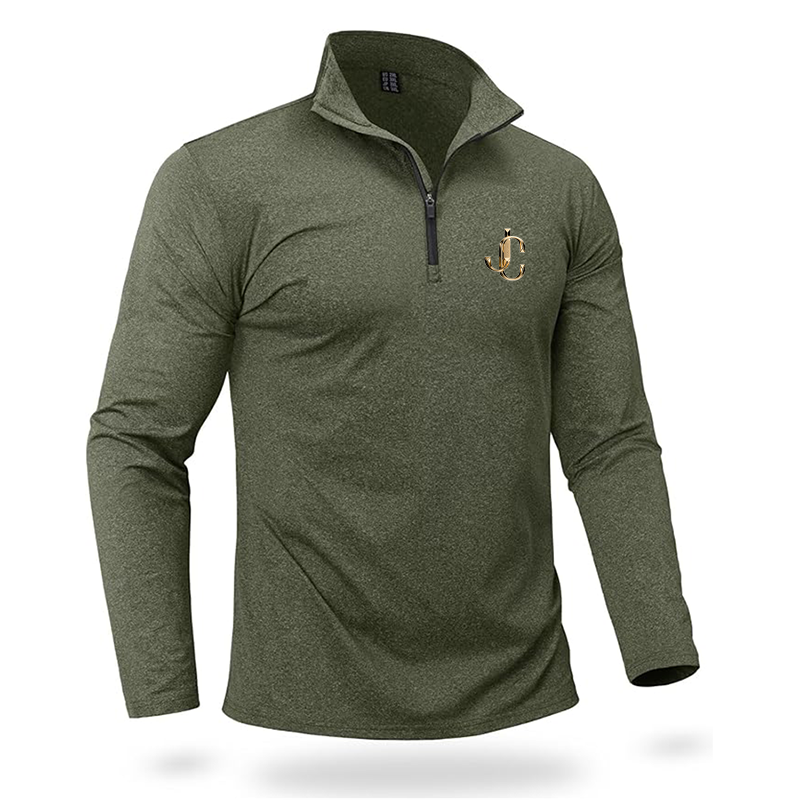Men's Jimmy Choo Quarter Zip Pullover Premium Fleece Lined Heather Long Sleeve Golf Shirts Midweight 1/4 Half Zip Sweatshirts