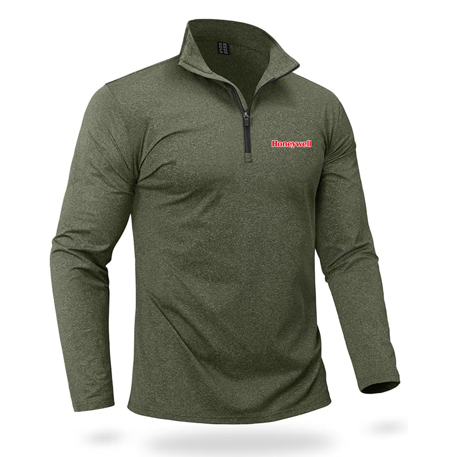 Men's Honeywell  Quarter Zip Pullover Premium Fleece Lined Heather Long Sleeve Golf Shirts Midweight 1/4 Half Zip Sweatshirts