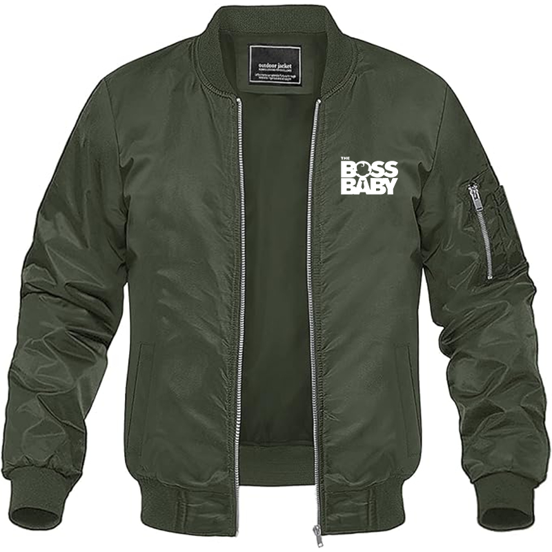 MAGNIVIT Men's Boss Baby  Lightweight Bomber Jacket Windbreaker Casual Fall Spring Outdoor Coat