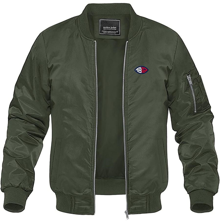Men's Tom Brady 12 Lightweight Bomber Jacket Windbreaker Softshell Varsity Jacket