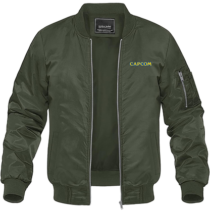 Men's Capcom  Lightweight Bomber Jacket Windbreaker Softshell Varsity Jacket