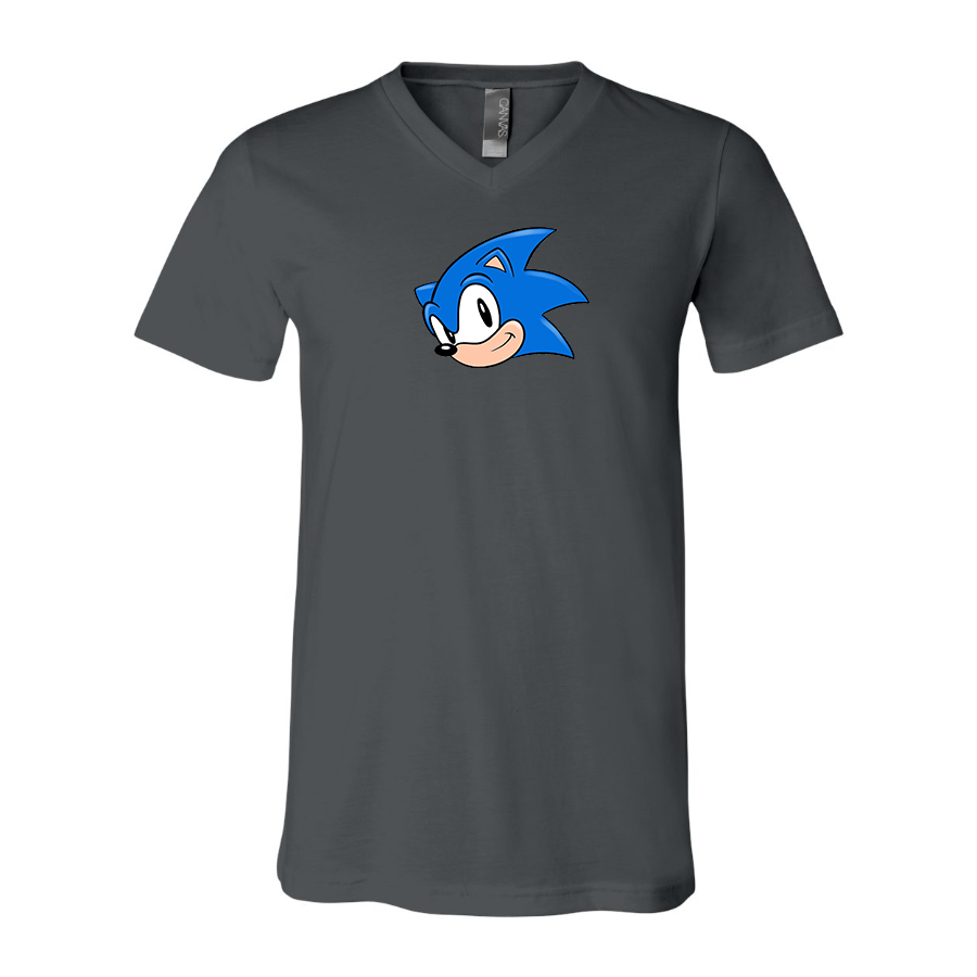 Men's Sonic the Hedgehog BELLA  CANVAS  Jersey V-Neck Tee