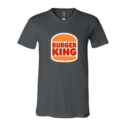 Men's Burger King BELLA  CANVAS  Jersey V-Neck Tee