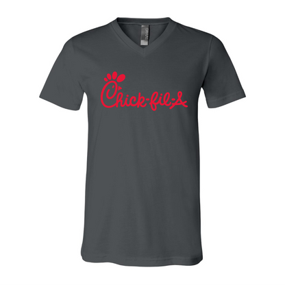 Men's Chick-fil-A BELLA  CANVAS  Jersey V-Neck Tee