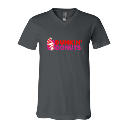 Men's Dunkin Donuts BELLA  CANVAS  Jersey V-Neck Tee