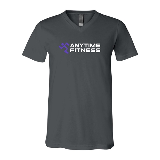 Men's Anytime Fitness Gym  BELLA  CANVAS  Jersey V-Neck Tee