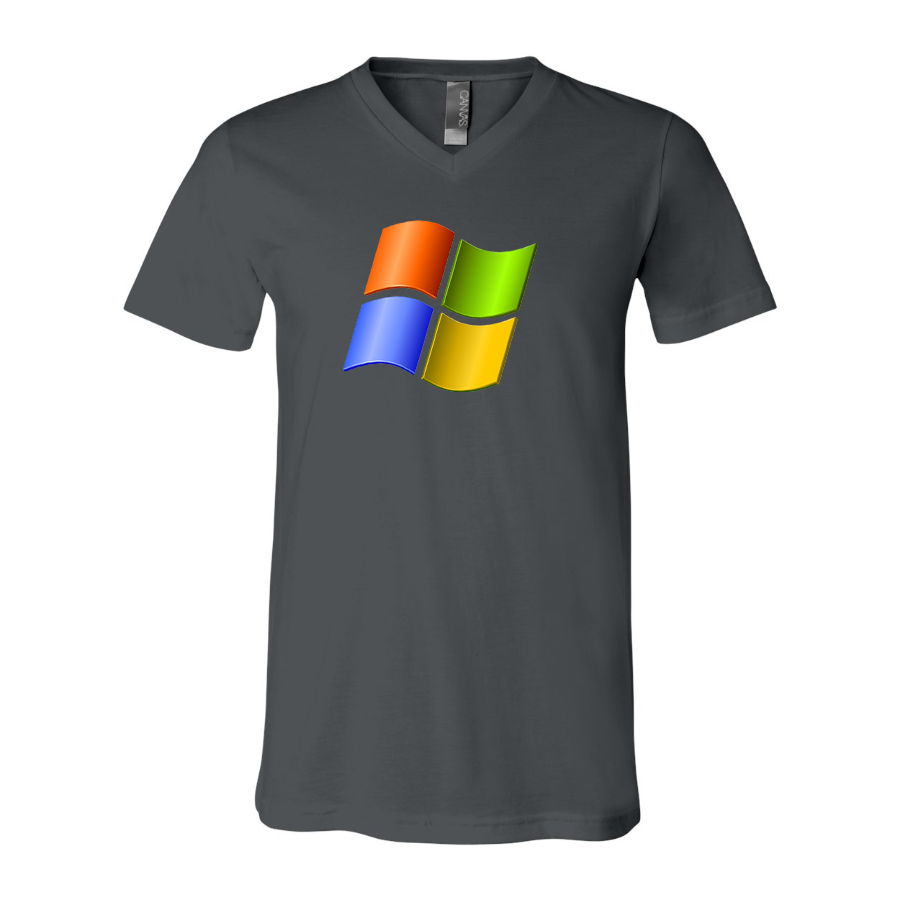 Men's Microsoft BELLA  CANVAS  Jersey V-Neck Tee