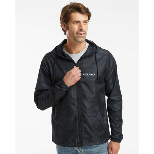 Men's Five Guys  Independent Trading Co Lightweight Windbreaker Full-Zip Jacket