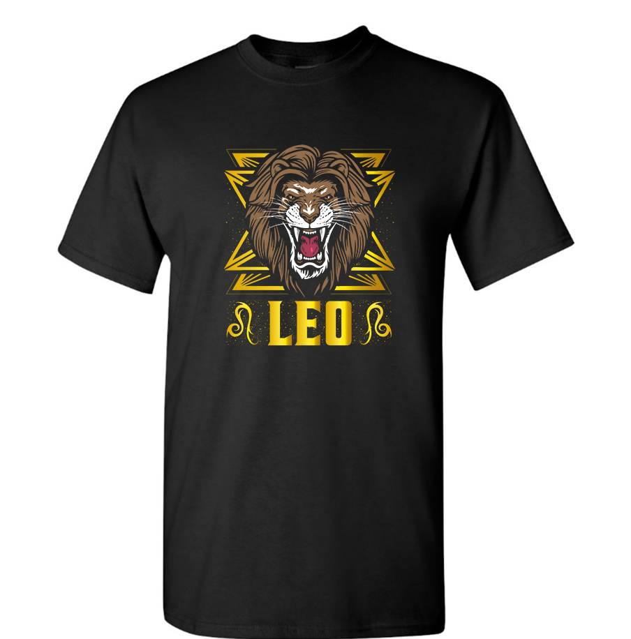 Youth's Leo Zodiac Sign Cotton T-Shirt