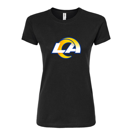 Women's Los Angeles Rams Round Neck T-Shirt