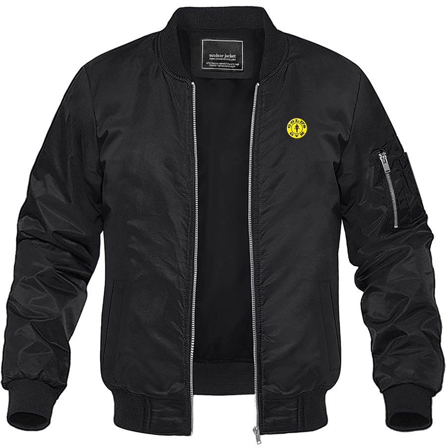 Men's Gold's Gym Lightweight Bomber Jacket Windbreaker Softshell Varsity Jacket