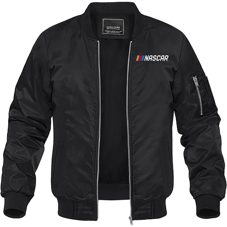 Men's Nascar  Lightweight Bomber Jacket Windbreaker Softshell Varsity Jacket