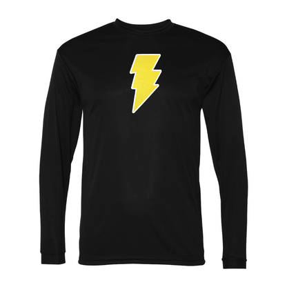 Men's Black Adam Polyester Long Sleeve T-Shirt