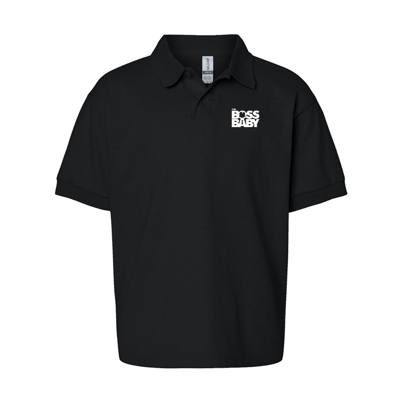 Youth's Boss Baby Gildan Dry Blend Jersey Polo