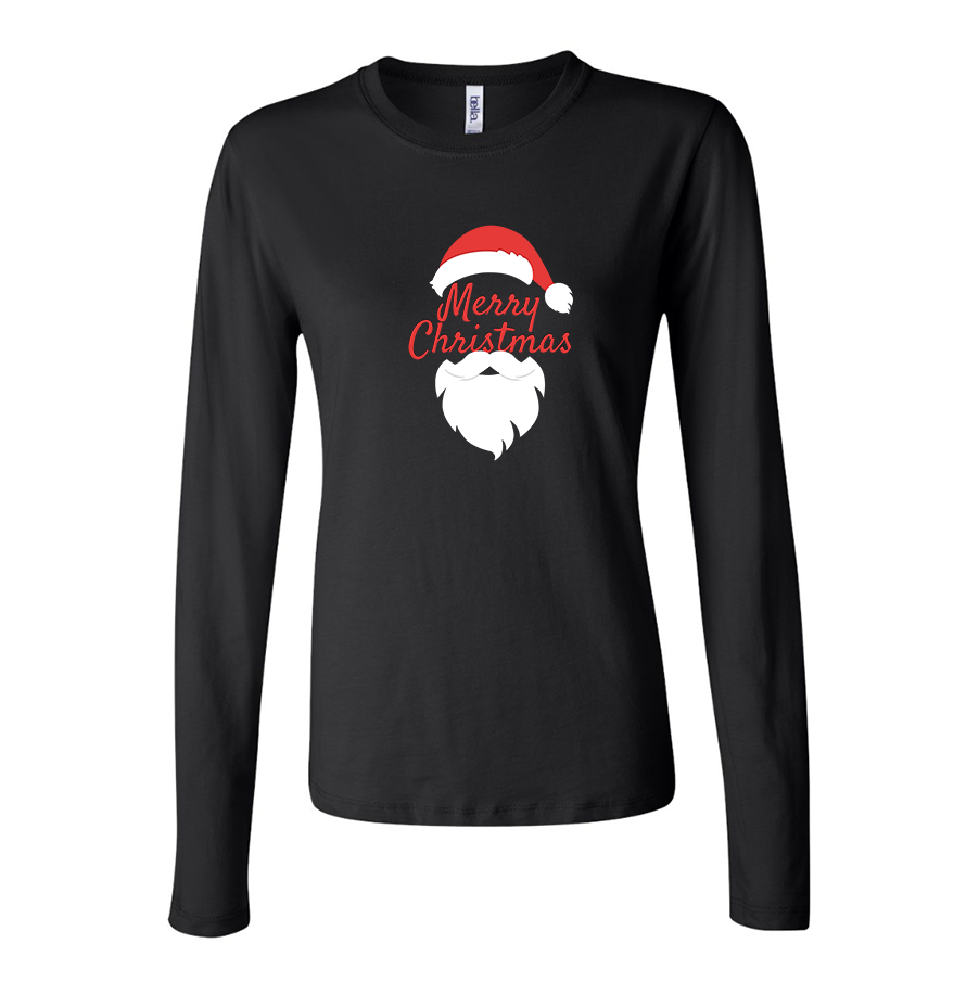 Women's Merry Christmas Santa Claus Long Sleeve T-Shirt