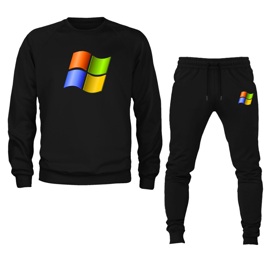 Men's Microsoft Crewneck Sweatshirt Joggers Suit