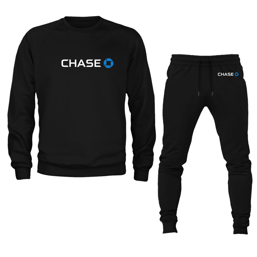 Unisex Chase Bank Crewneck Sweatshirt Joggers Suit